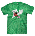 7UP Soda Mens T Shirt Kelly Green Tie Dye