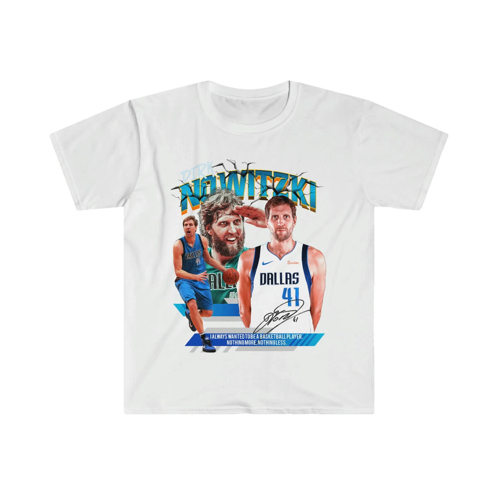 Adult Unisex Dirk Nowitzki Sports Basketball Fan  Softstyle T-Shirt