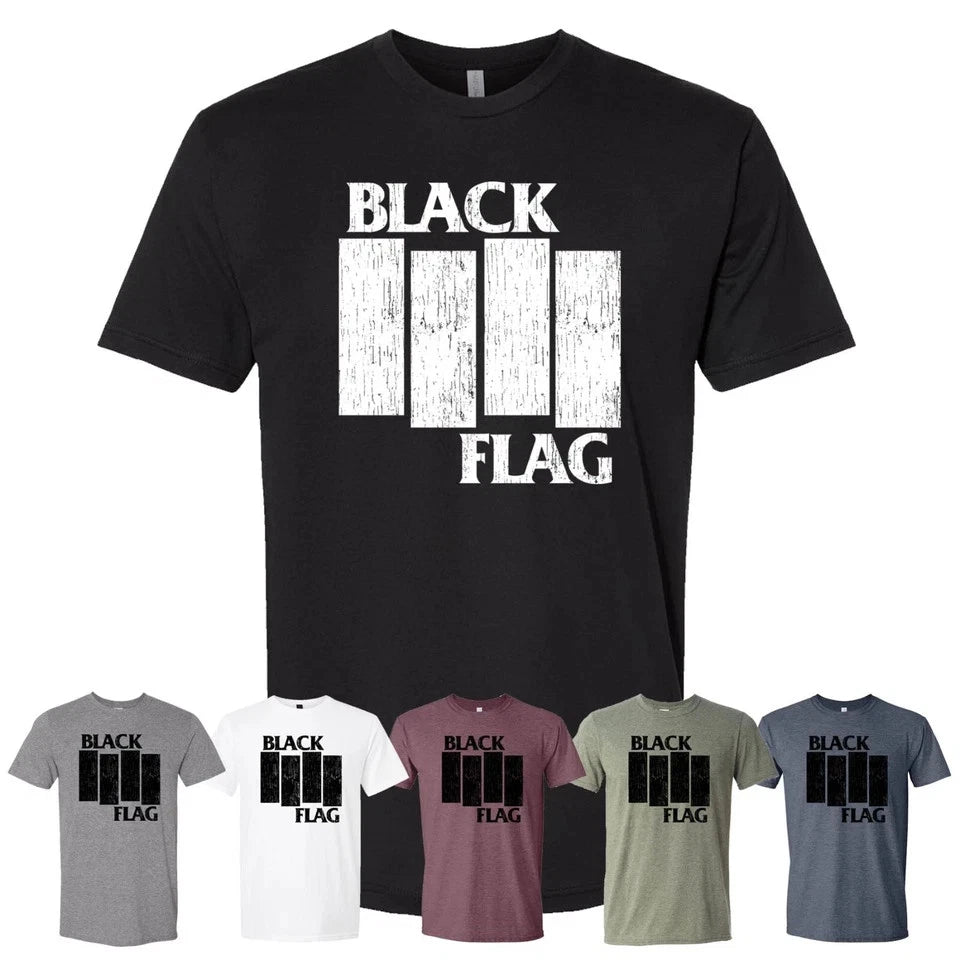 BLACK FLAG GRAPHIC Cotton Shipped T Shirt