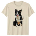 Border Collie Dog Animals Mens T-Shirt Womens Tee Graphic Unisex Top