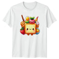 Cute Kawaii Happy Food Character T-Shirt Kawaii Food Food Birthday Gift