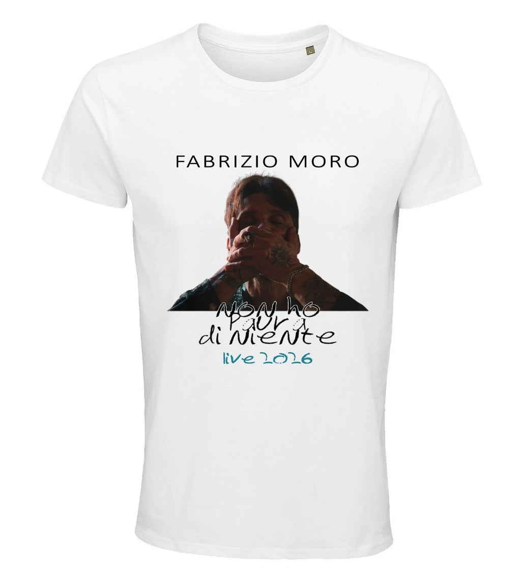 Fabrizio MORO T-shirt, Live Tour 2026, I'm not afraid of anything, Unisex, cotton.