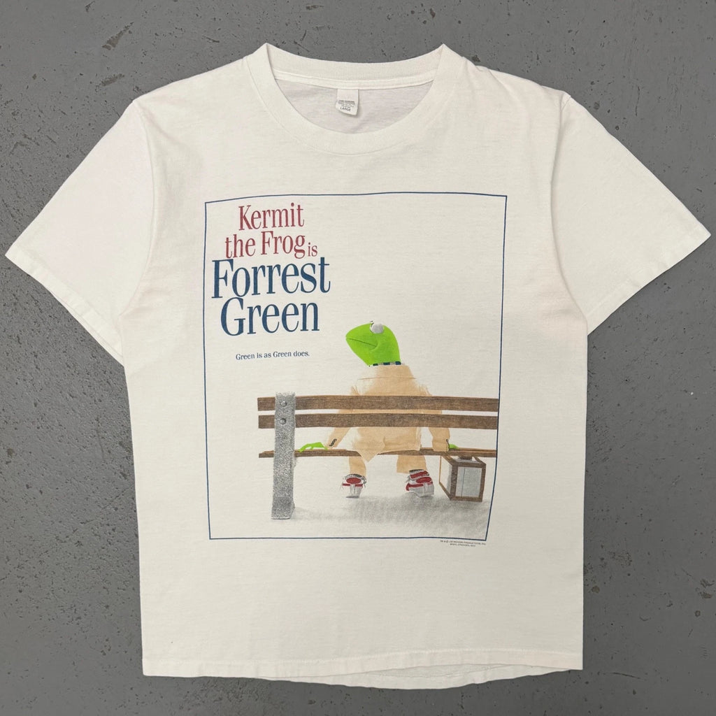 Vintage 90s Kermit The Frog Is Forrest Green Rare Forrest Gump T Shirt Large