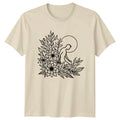 Minimalist Male Botanical Line Art T-Shirt Nature Birthday Gift For Him And Her