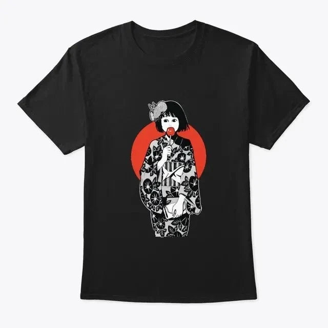 Japan Kawaii: Adorable Kimono Girl with Treat  Size L  Free Shipping