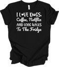 Coffee and Dogs T Shirt Funny Dog Lover Gift Minimalist Graphic Tee Unisex