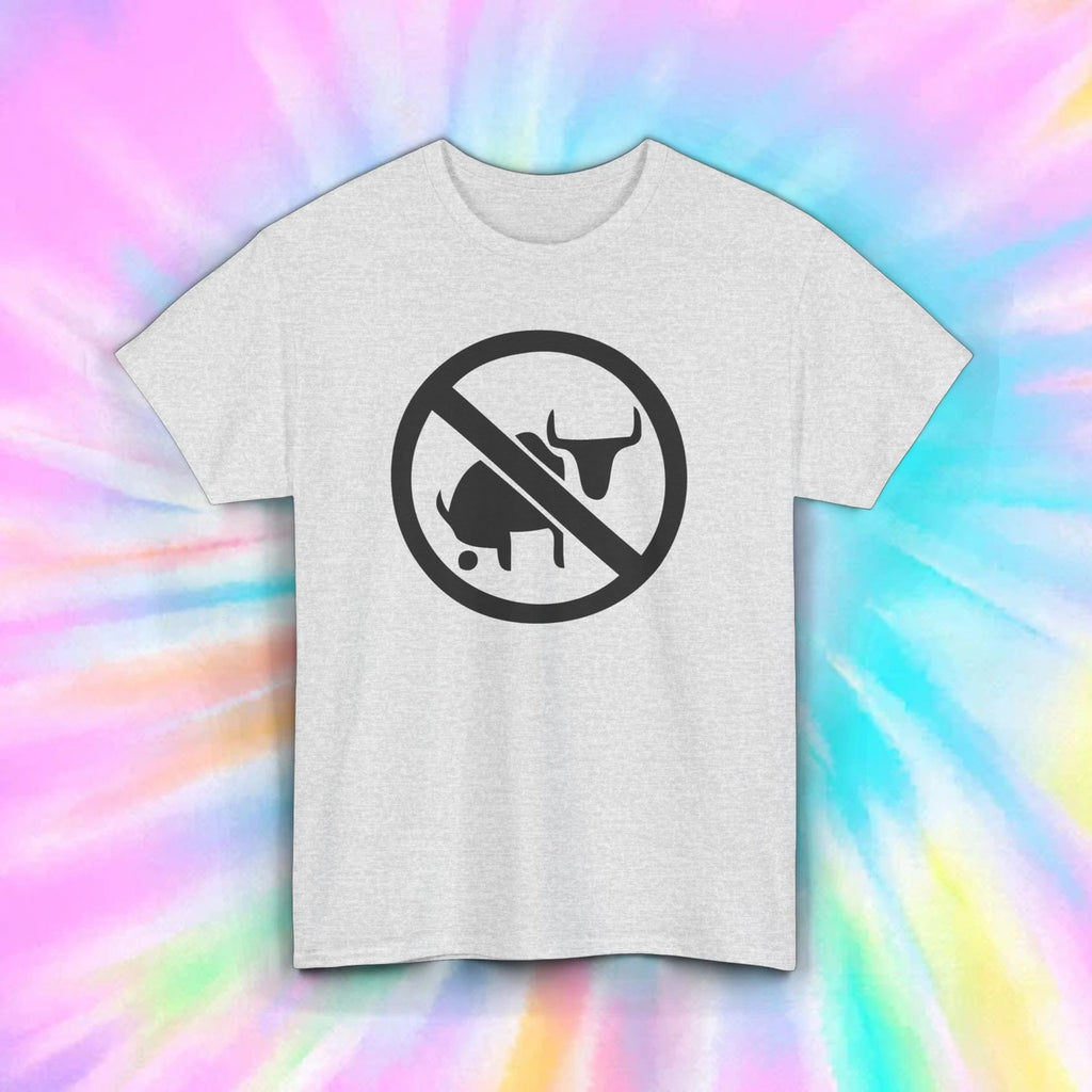 No Bull Funny Symbol Graphic T-Shirt Simple Minimalist Humor Tee S-5XL
