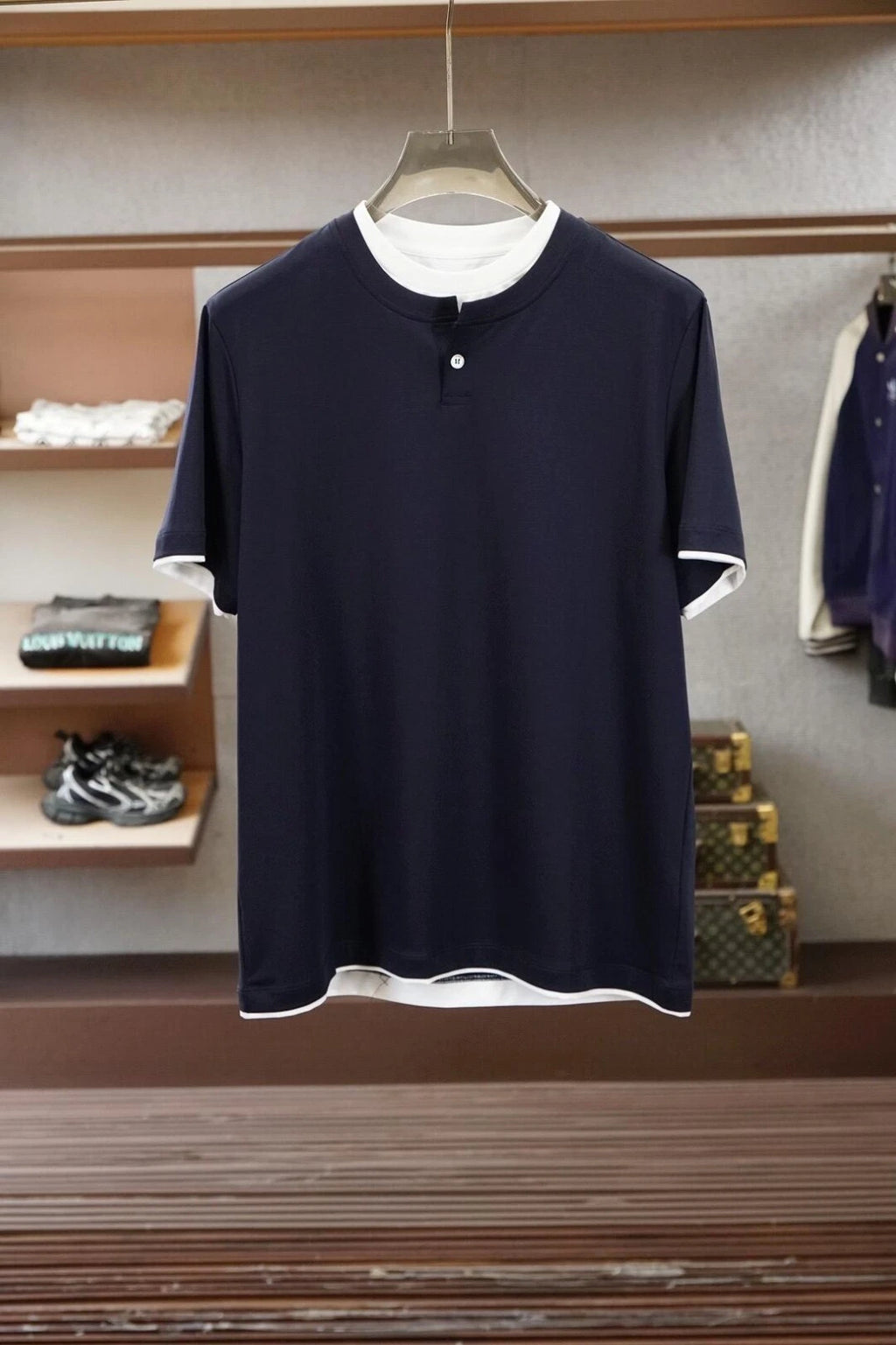Brunello Cucinelli Men Summer Relaxed-Fit Round-Neck Short-Sleeve T-Shirt Black