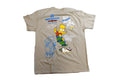 The Simpsons Mens Bart Simpson Skateboard Mischief Beige Shirt New S, L, XL