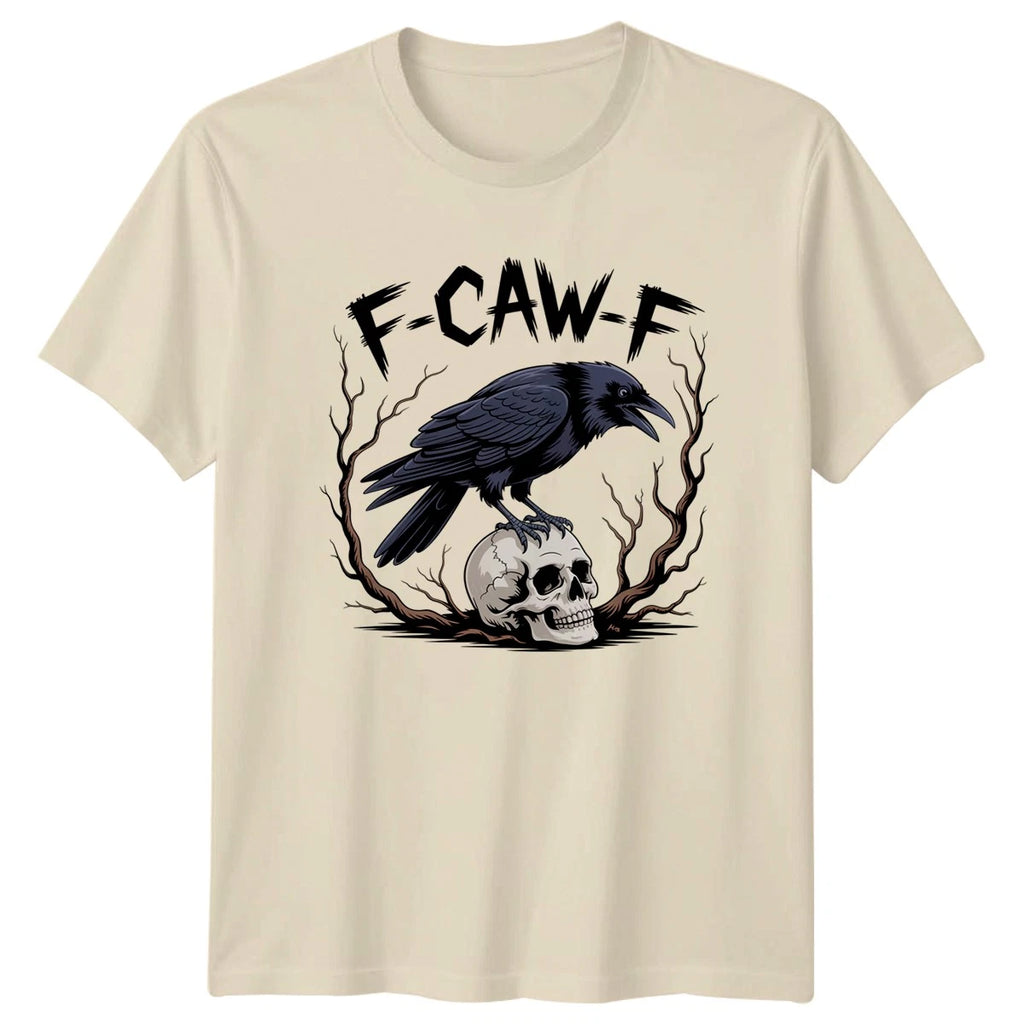 F-Caw-F Raven Skull Gothic Mens T-Shirt Womens Graphic Tee