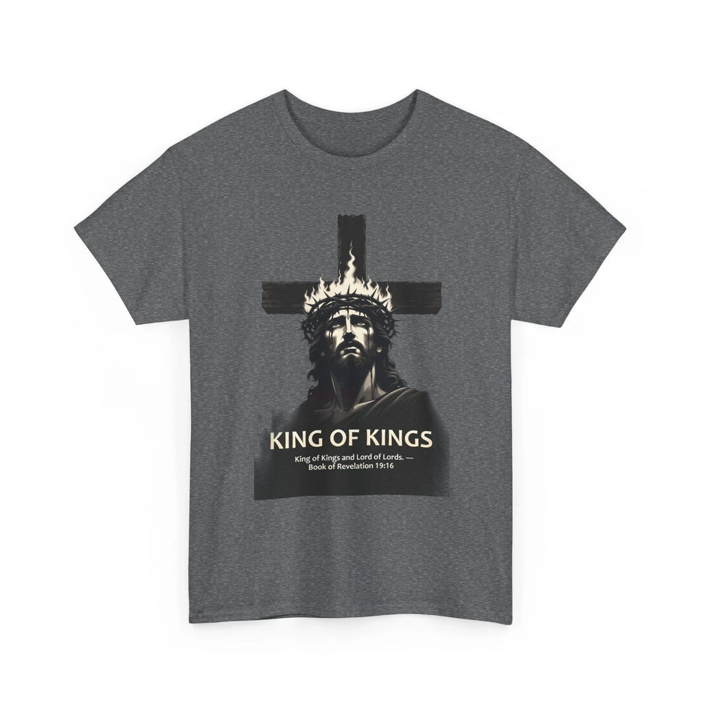 King of Kings Jesus with Cross T-Shirt | Christian Faith Tee
