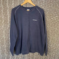 Vintage Y2K Old Navy Blue V-Neck Pullover Shirt Long Sleeve Men's XL