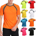Gym Tee Short Sleeve Sports T Shirts Cool Dry Tops Pulloverfashion Basic #