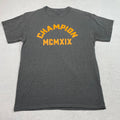 Champion Mens T Shirt sz M Gray Short Sleeve Crew Neck Minimalist Streetwear