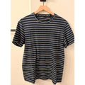 Theory Striped T-Shirt Mens Small Navy Blue