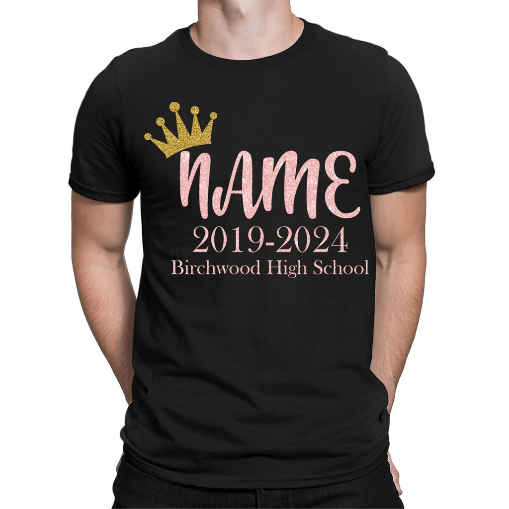 Personalised Your Name School Leavers Teachers Students Mens T-Shirts Top #TA-38