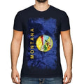 MONTANA STATE GRUNGE FLAG MENS T-SHIRT TEE TOP MONTANAN SHIRT JERSEY GIFT