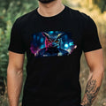 Mens Owl as Policeman Motif Cotton T-Shirt Size XS to 5XL