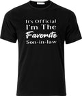 Its Official Im the Favorite Son- in- law Adult Humour Cotton T Shirt