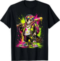 Falcon Baseball Drip Funny Animal Party Sport Cool Graphic T-Shirt