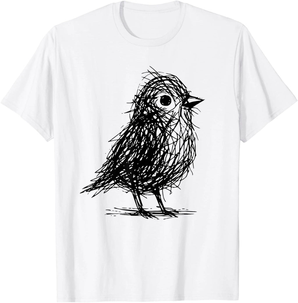 Minimal Line Art Minimalist Abstract Sketch Scribble Bird   unisex T-Shirt