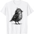 Minimal Line Art Minimalist Abstract Sketch Scribble Bird   unisex T-Shirt