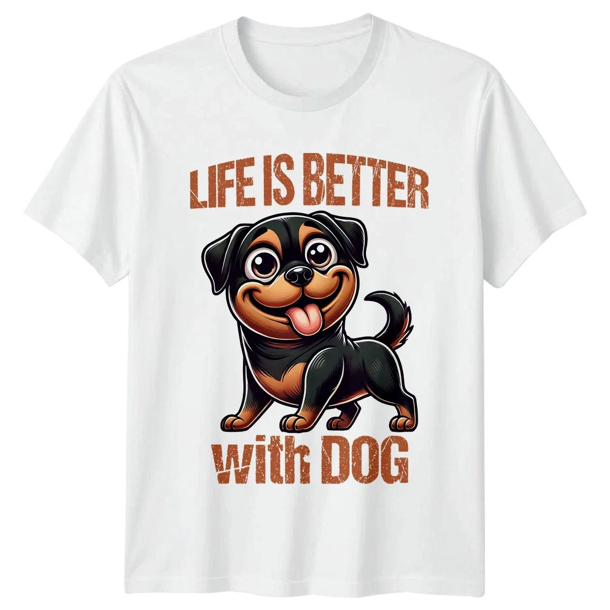 Life Is Better With Dog Unisex T-Shirt Rottweiler Birthday Gift