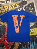 🔥VLONE Juice Wrld Legends Never Die 999 T-Shirt Blue Orange NWT FREE SHIPP