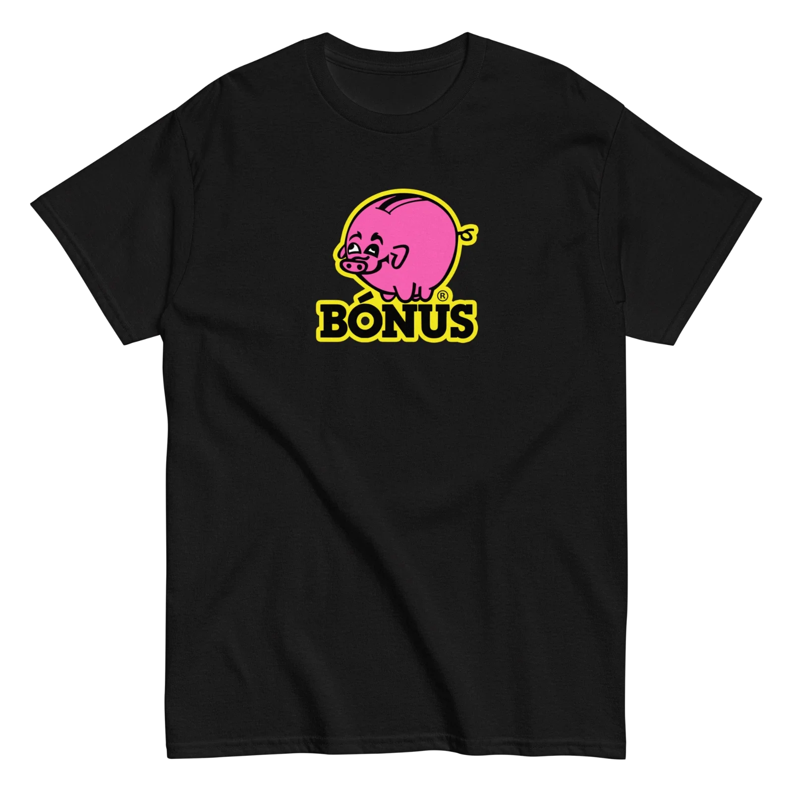BONUS Iceland Supermarket Pink Piggy Bank Logo Tee Reykjavik Iceland Souvenir