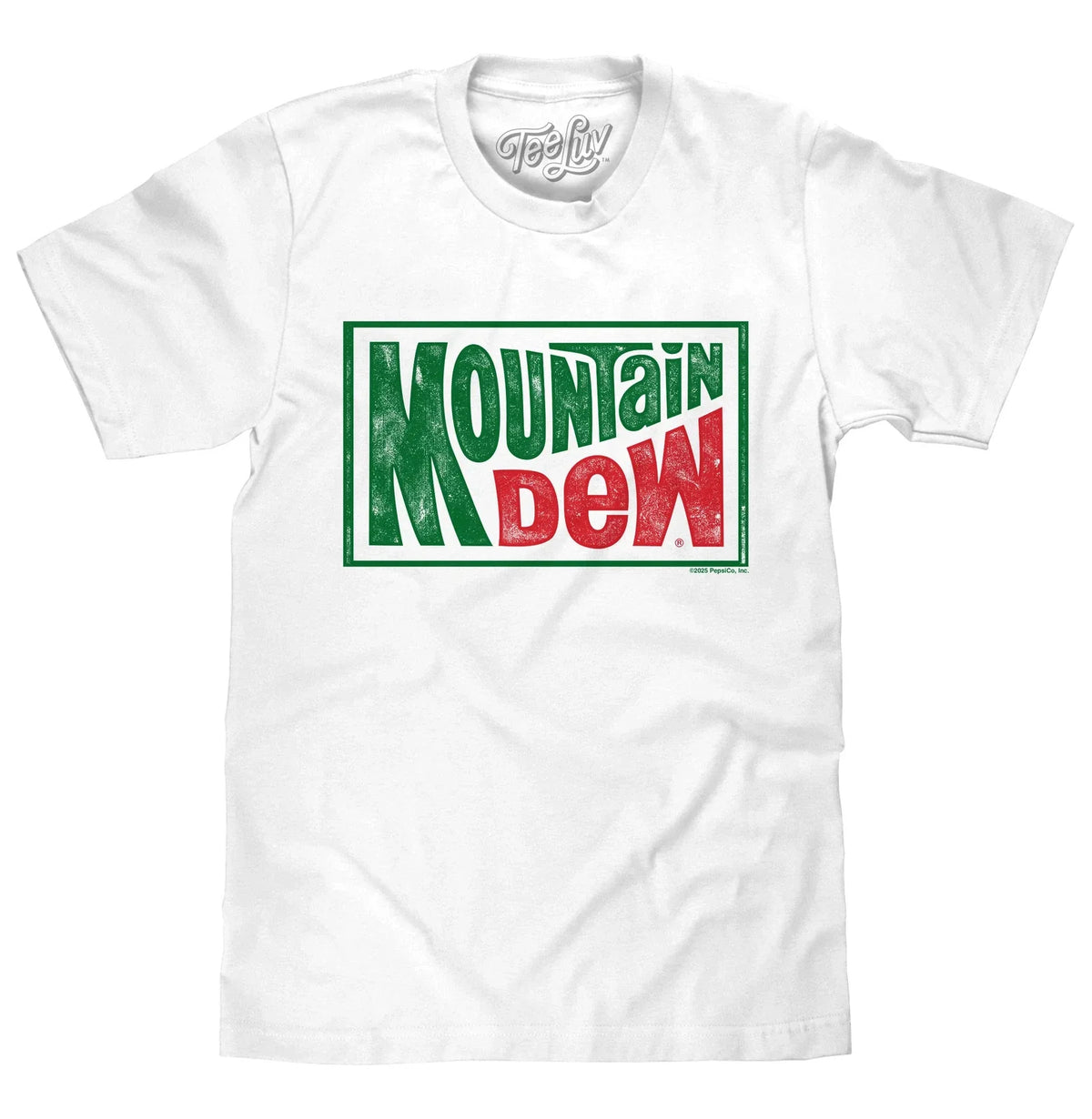 Mountain Dew Retro Logo Mens T Shirt White