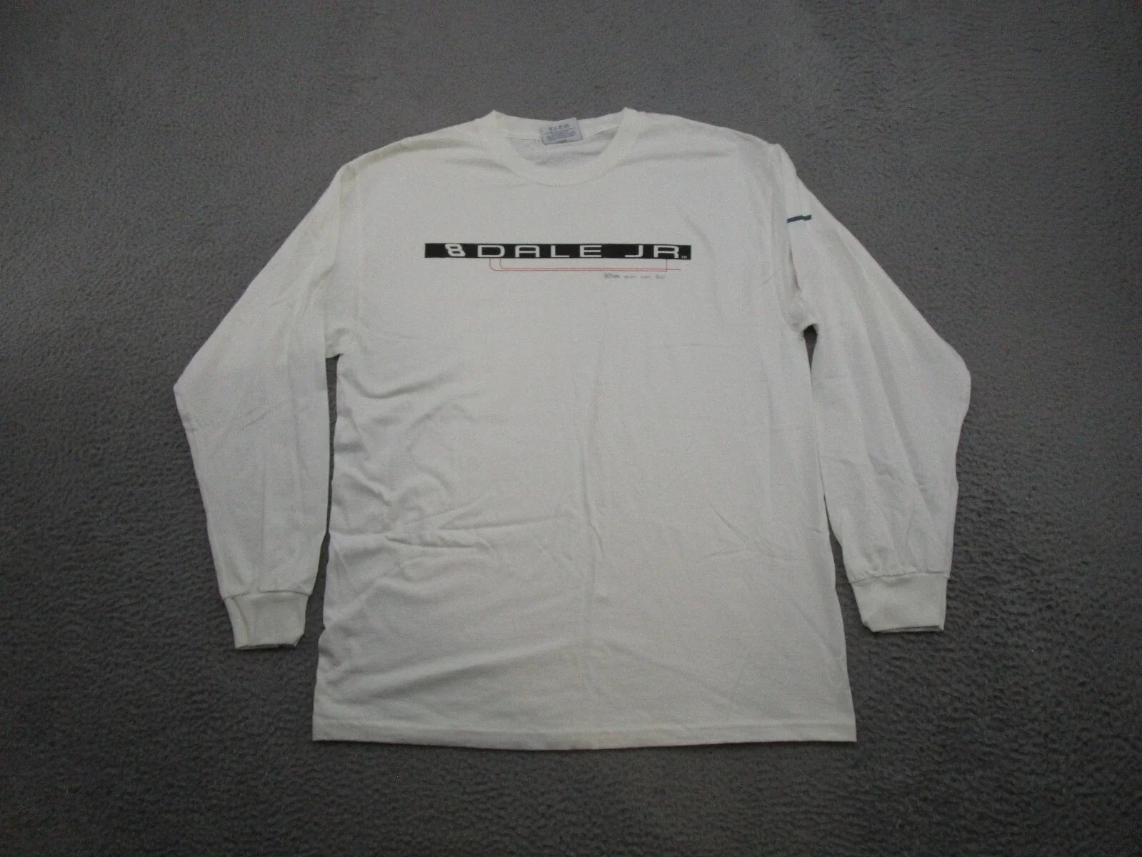 VTG Y2K Dale Earnhardt Jr Long Sleeve Spell Out Shirt Mens SZ M Budweiser NASCAR