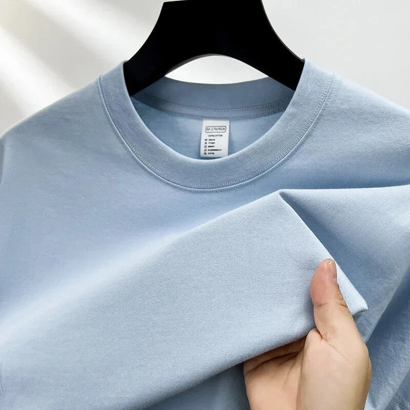 Men’s 100% Cotton T Shirt Summer Plain Casual Crew Neck Breathable Tee Top