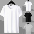 Slim Fit T Shirt for Men Solid Short Sleeve Casual Tee Top (Round Neck)