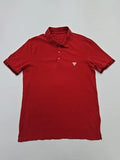 GUESS Men Red Slim Fit Polo Shirt XS Logo Patch M02P48 K0B0V0