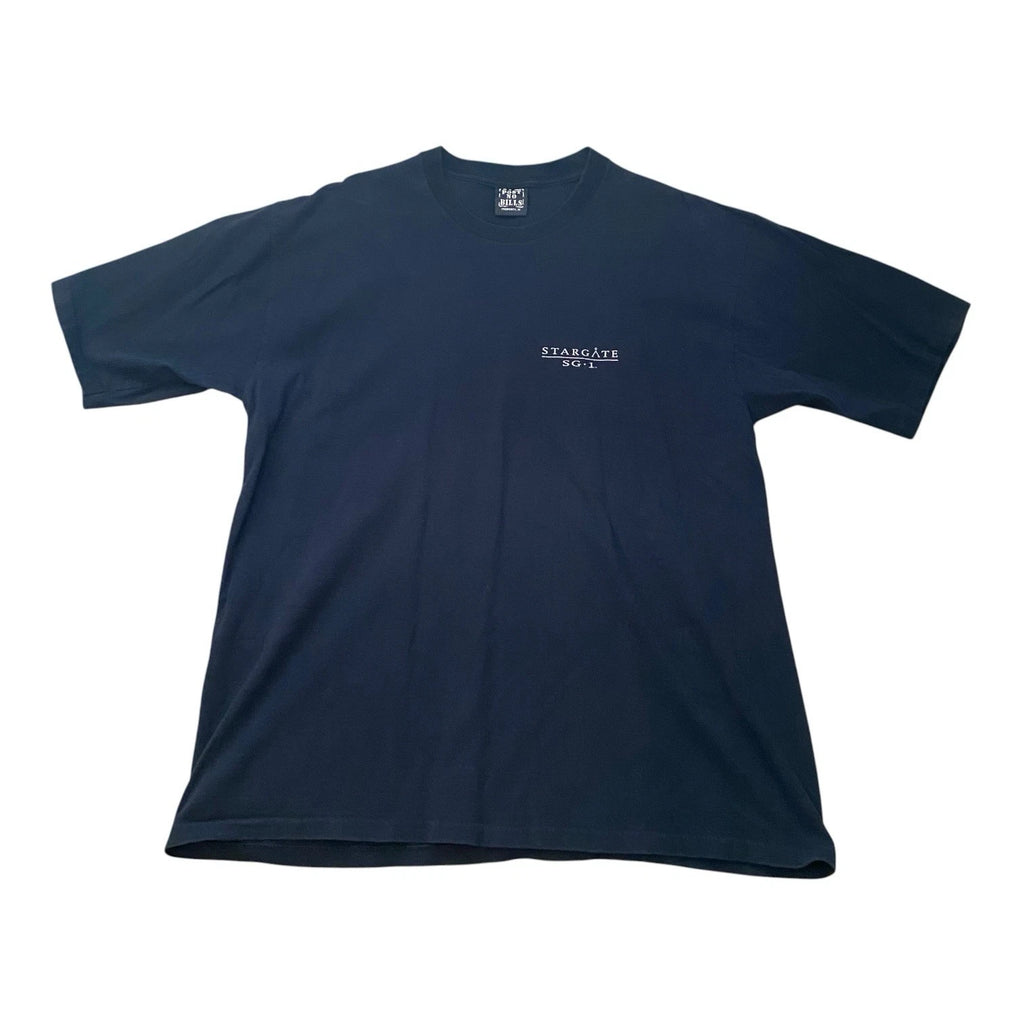 VTG Stargate SG-1 Promo Promotional Black Shirt Size XL - Simple Spellout