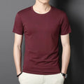 Simple and Trendy Men's Bottoming Pullover Round Neck Short sleeved Tees