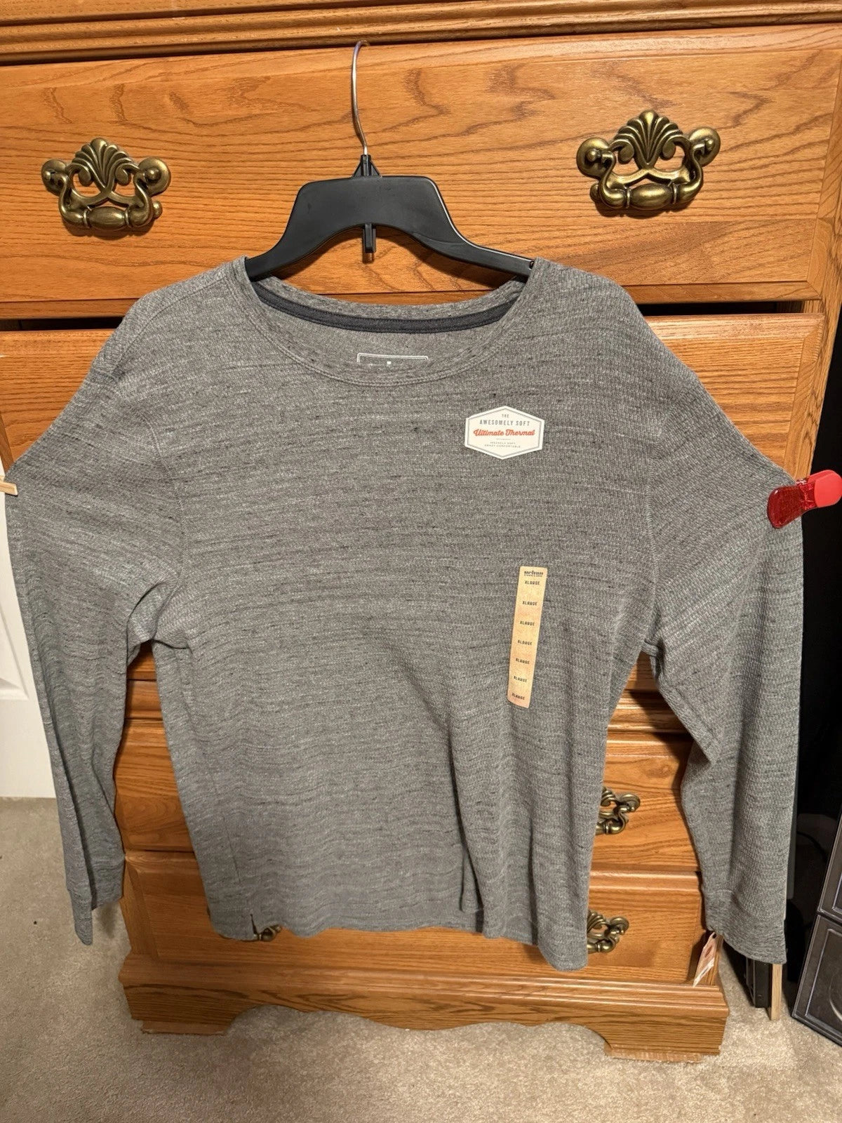 Urban Pipeline Men’s Long Sleeve T Shirt Shirt XL TXTR GRY