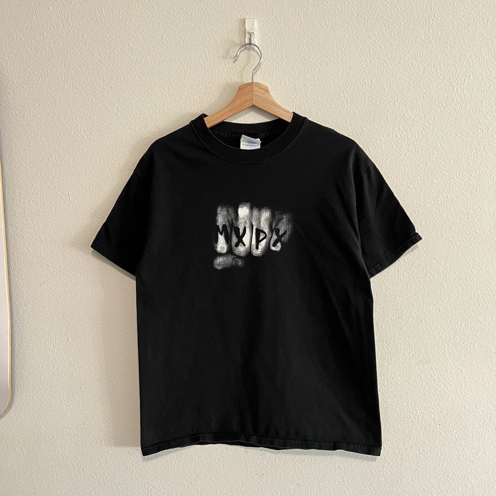 Vintage MXPX knuckles Y2K Punk Grunge Goth Black T Shirt Mens Size Medium 2000s