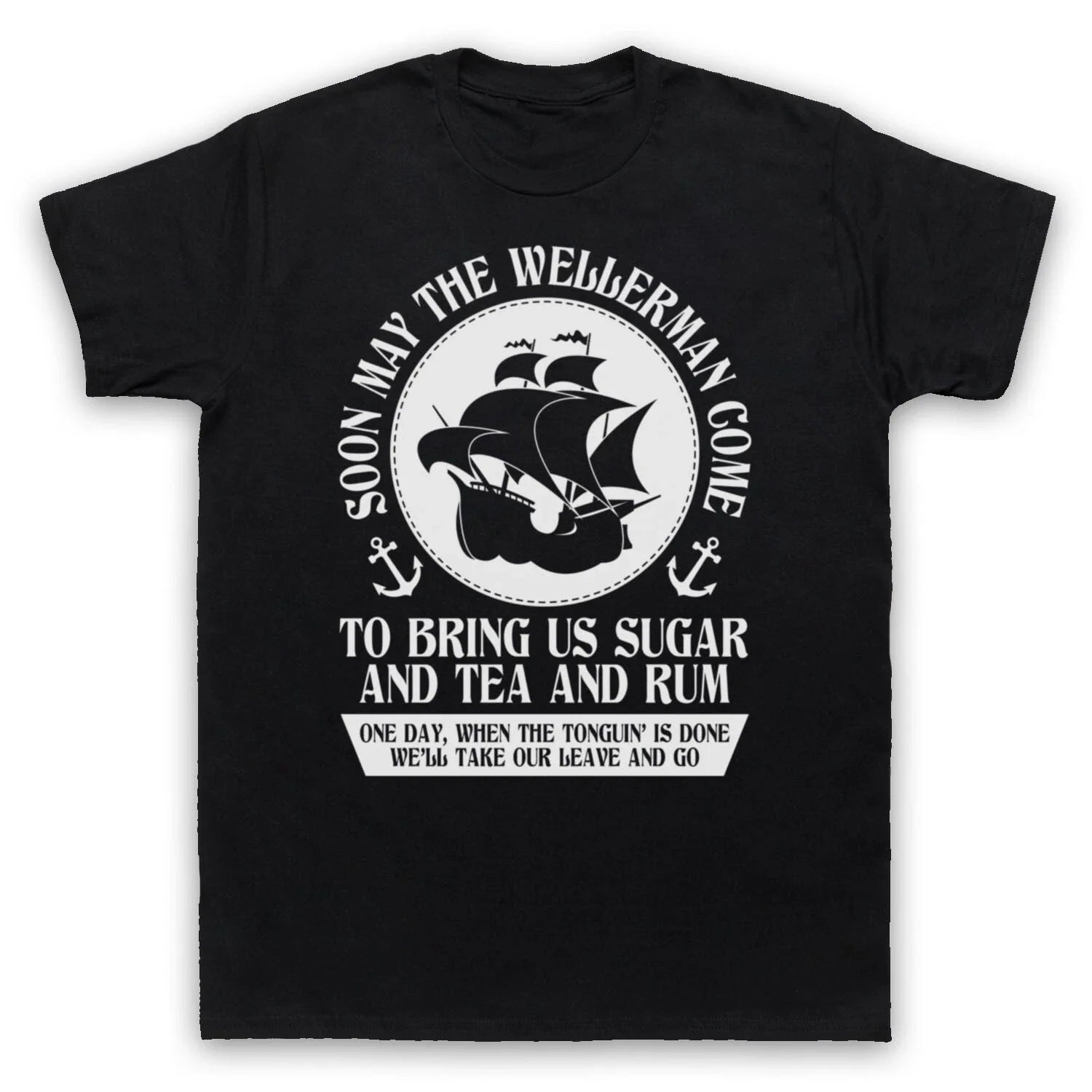 WELLERMAN COMES SEA SHANTY TIK VIRAL SONG HIT MEME TOK MENS & WOMENS T-SHIRT