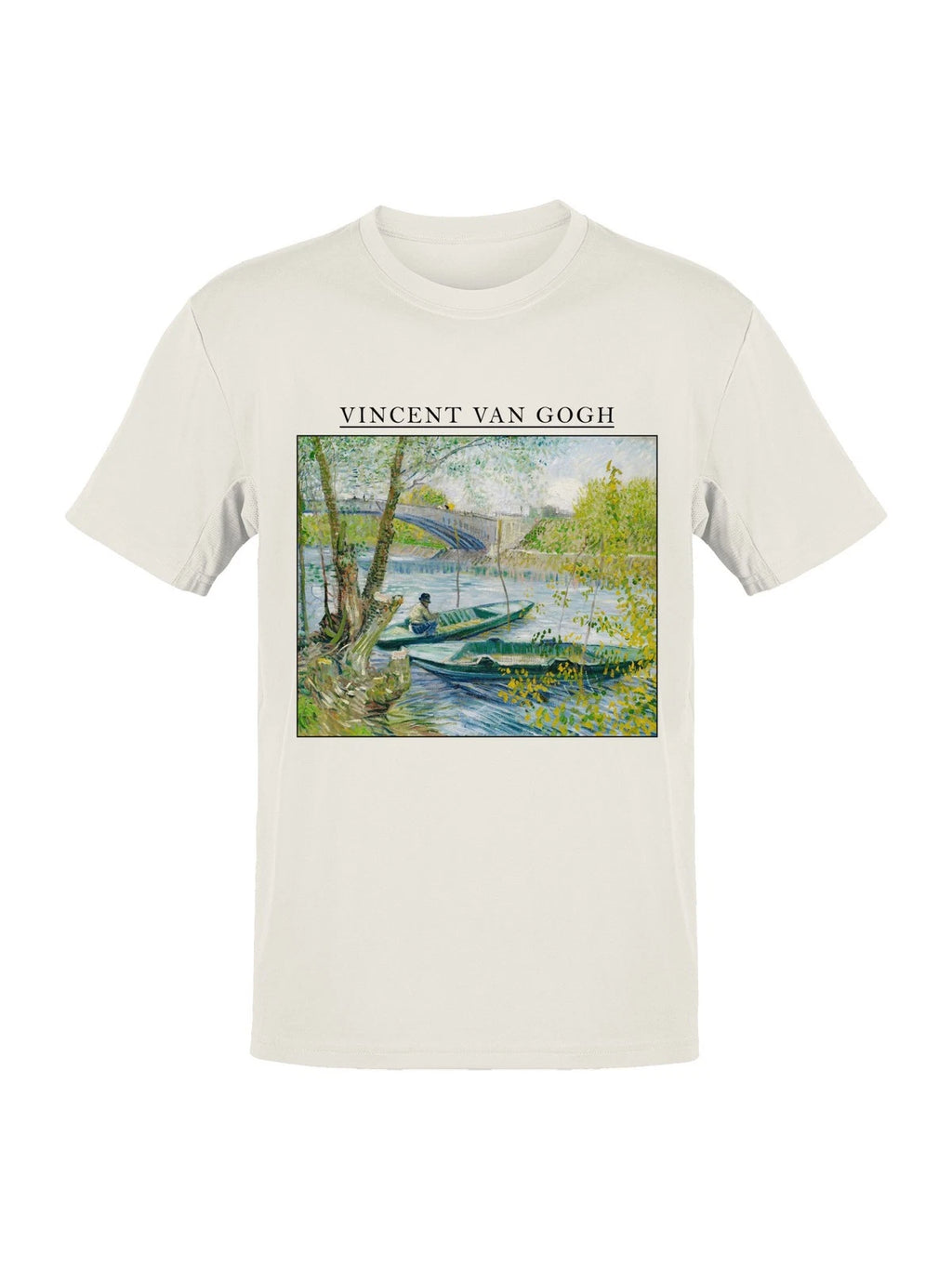 Van Gogh River Landscape Art Men's T-shirt