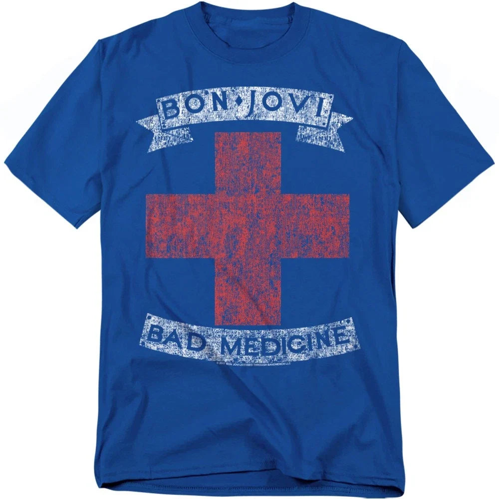 Bon Jovi Bad Medicine T-Shirt S-4XL, Royal