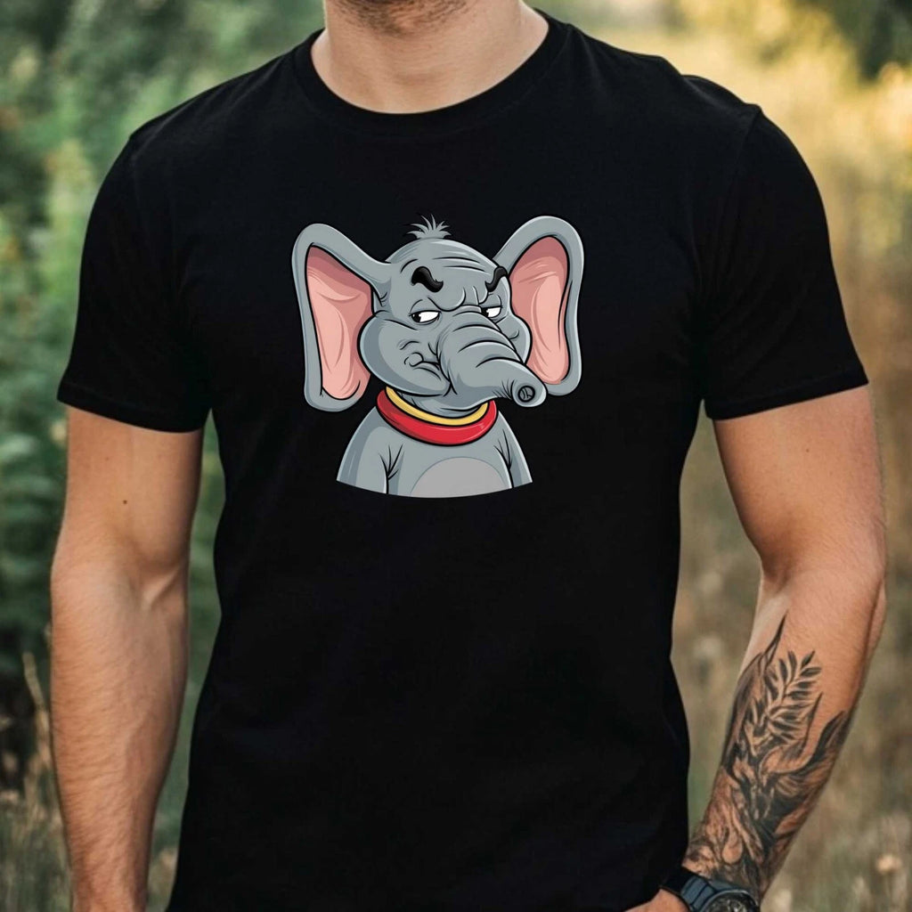 Mens Funny Elephant Print Cotton T-Shirt Size XS to 5XL