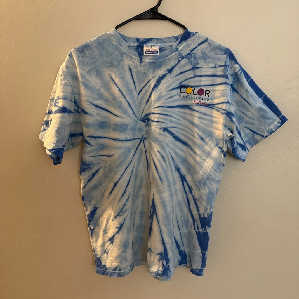 True Value Hardware Store “Color Made Simple” Men’s Medium Shirt - Blue TyeDye