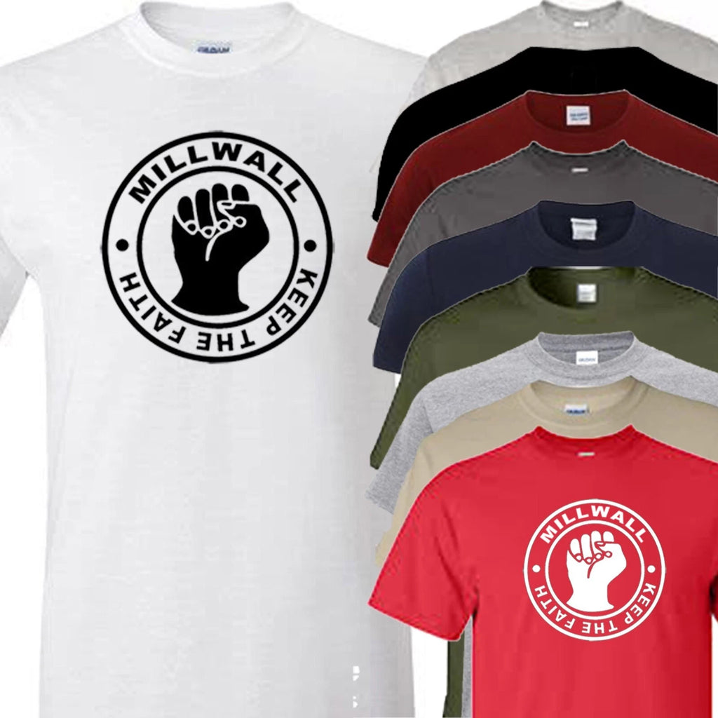 Millwall t shirt football novelty keep the faith grandad dad design fathers day