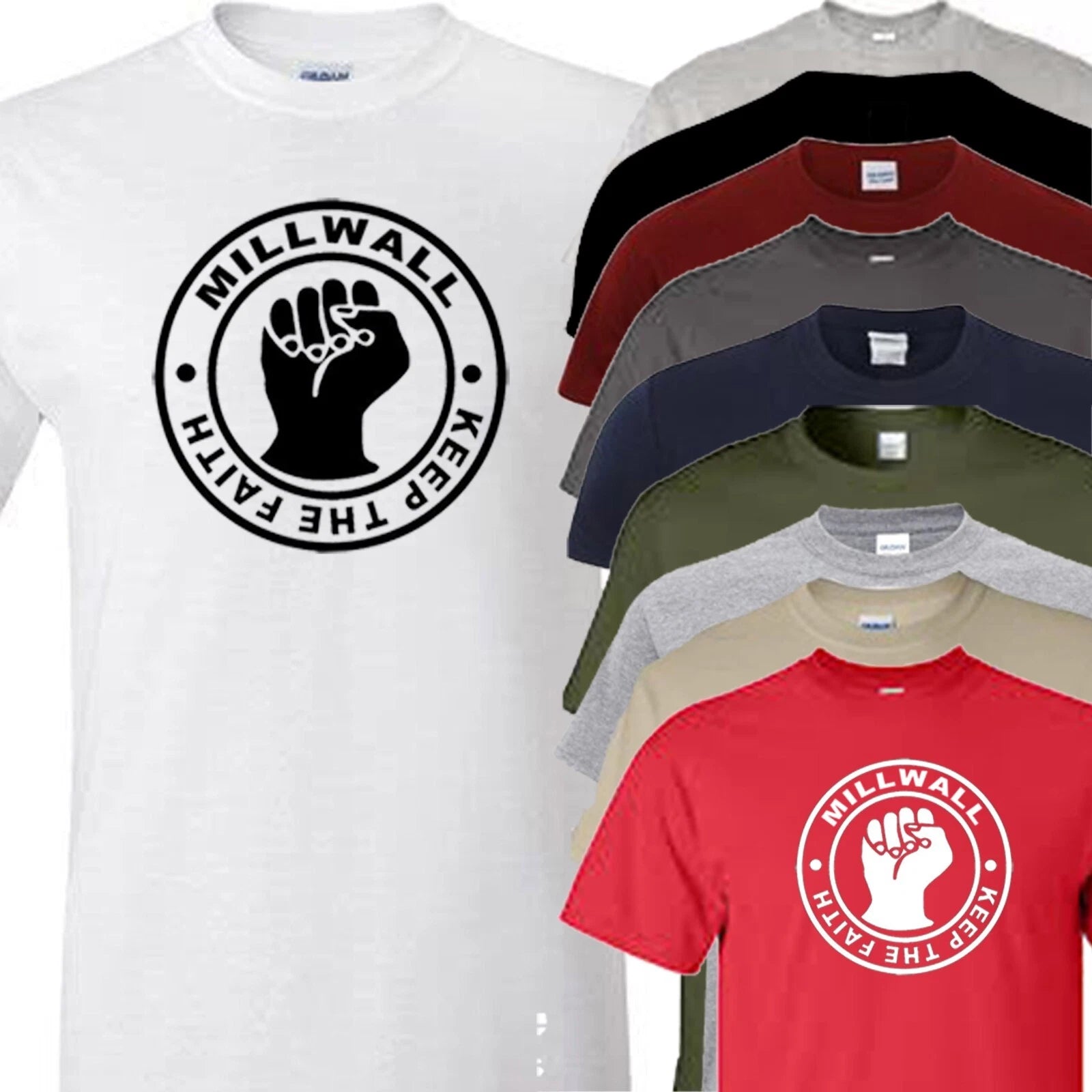 Millwall t shirt football novelty keep the faith grandad dad design fathers day