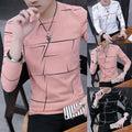 New Men T-Shirt Fashion Teenager 1pcs Bottoming Shirt Casual Crew Neck