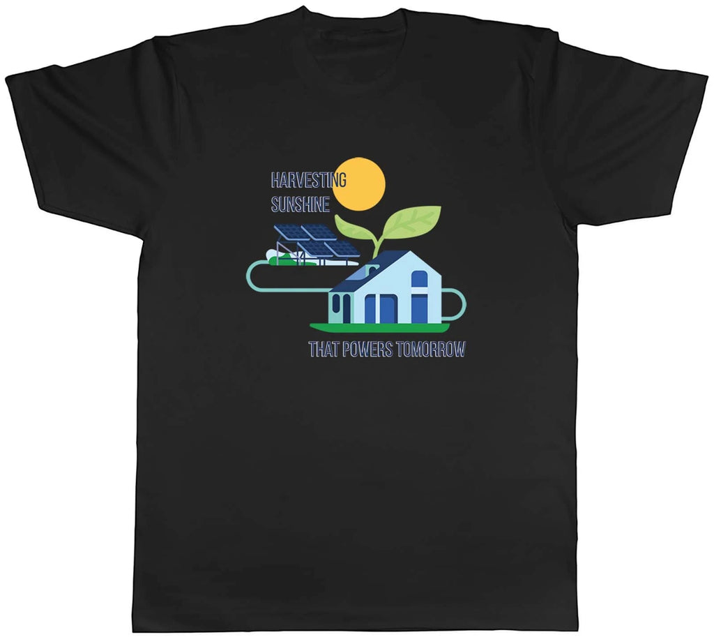 Solar Power Mens T-Shirt Harvesting Sunshine That Powers Tomorrow Tee Gift