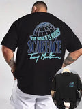 Men's Scarface Tony Montana T-Shirt Bold Print Crew Neck Streetwear Summer Tee