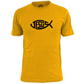 Mens Jesus Christian Fish v2 T Shirt Religion Christianity Bible