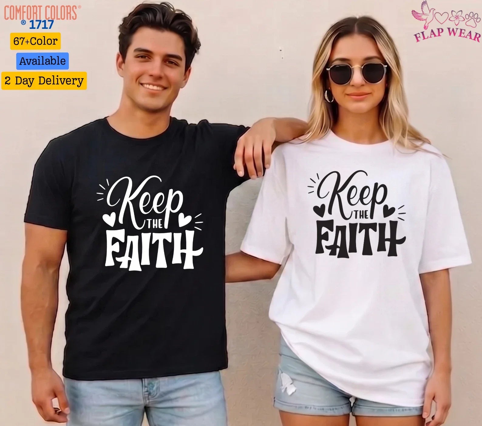 Unisex Keep The Faith  T-Shirt, Men T shirt,Women T shirt Gift ReligionTop
